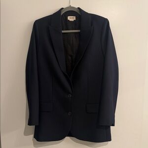 Zadig & Voltaire Classic Navy Blazer with Crystal “LOVE” Embellishment.
